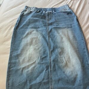 Denim Midi Skirt